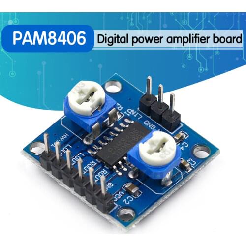 1pcs PAM8406 Digital amplifier board with volume potentiometer 5Wx2 Stereo