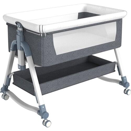 Portable Portable Baby Crib Foldable Height Adjustment Stitching Bed Baby Cradle Bed Baby Crib Baby Beds Baby Bassinet