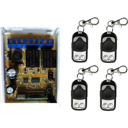 DC12V DC24V 2CH Radio Controller 433mhz RF Wireless Push Remote Control Switch Transmitter+Receiver light /lamp/window/Garage