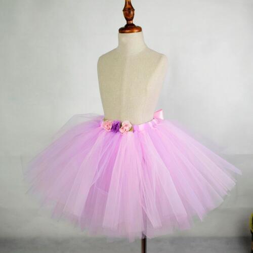 Fluffy Pink Lavender Tutu Skirt Baby Birthday Party Costume Kids School Tulle Tutus Flower Girl Wedding Clothes 0-12Y Cake Smash