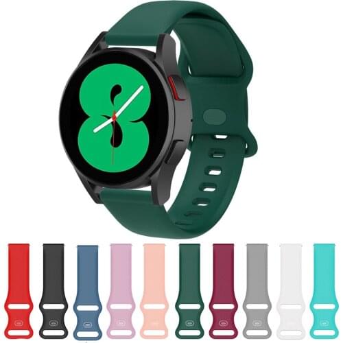 20mm Silicone Strap Compatible with Samsung Galaxy Watch 4 Classic 46mm 42mm/Watch4 44mm 40mm Bracelet Replacement Wristband