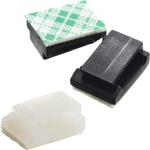 30x Cable holder Cable clip Cable clamp Self-adhesive black