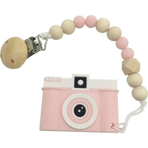 Silicone Pacifier Clip Holder Chewing Silicone Teething Beads Baby Teether Toys BPA Free Newborn Accessories Babies Reborn Gifts