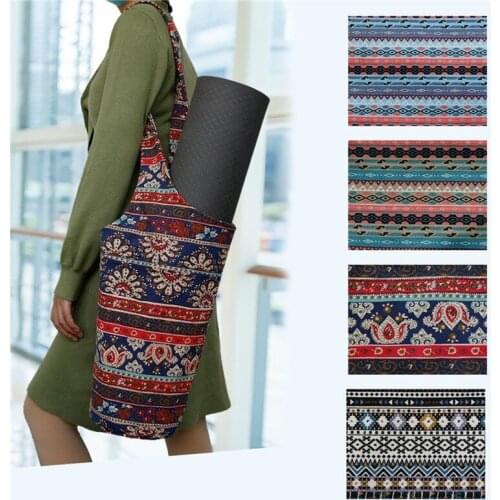 Sports fitness yoga mat storage shoulder bag European and American style big pocket yoga bag messenger bag