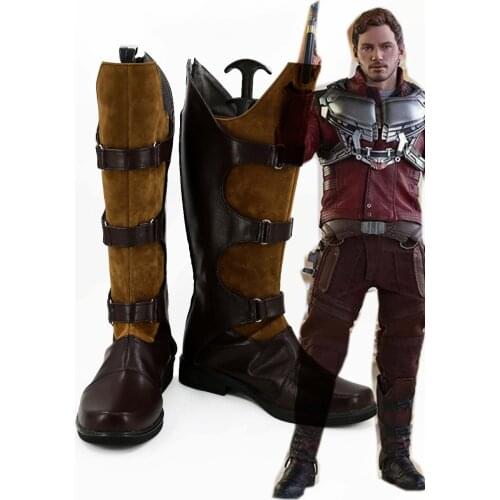 Film Guarrdians of the Galaxy 2 Peter Jason Quill Star-Lord Cosplay Shoes Boots Custom For Adult Christmas Costume EU Size