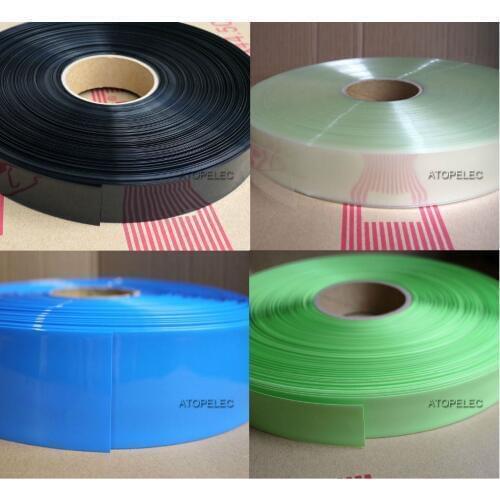 5M Wide 36MM / Diameter 22MM PVC 2:1 Heat Shrink Tubing Transparent 22650 Battery Wrap Black/Red/Yellow/Green/Blue/White/Clear