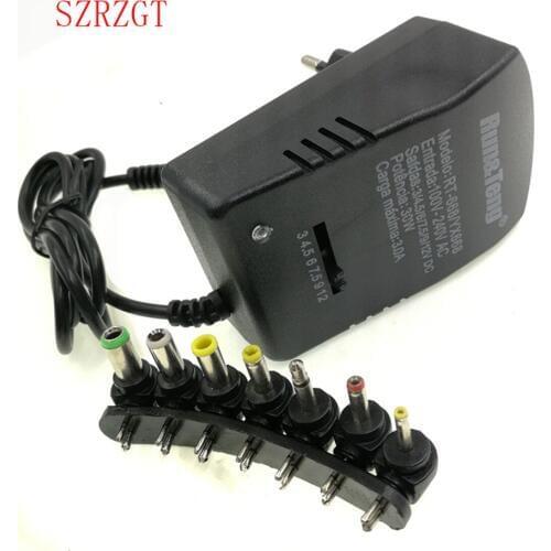 Universal power Supply adapter Multi 3V 6V 9V 12V Power Supply Adapter 3 6 9 12 V Volt Converter Cable 7 Plugs Adapters 3A 30W