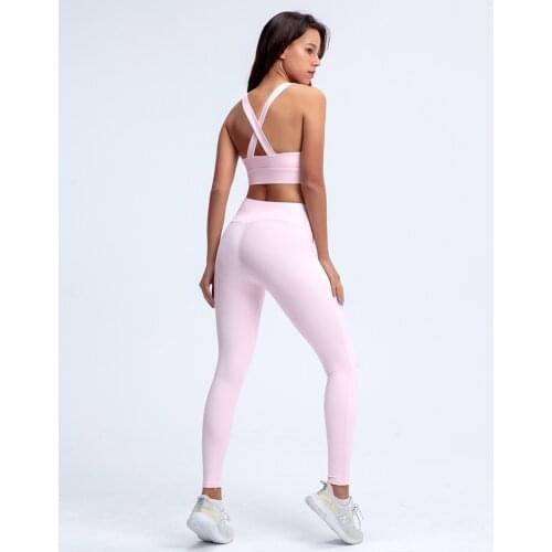 Womens Yoga Sets Spring Summer Gym Clothing Padded Bras & Leggings for Female Tracksuits Fitness Running Sports Outfit Suits