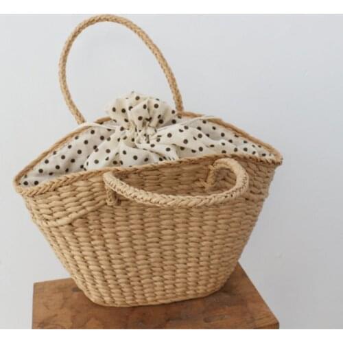 Women String Purses and Handbags 2021 Summer Straw Beach Hand Bags Tote Ladies Rattan Shopping Hand Bag