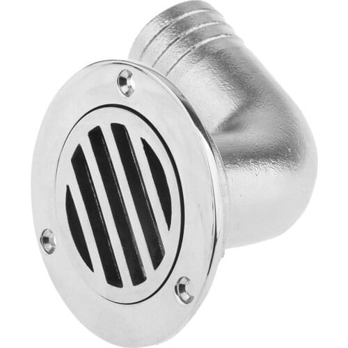 1 Piece 38mm Boat Accessory Deck Drain 90 Degree Stainless Steel Marine Parts