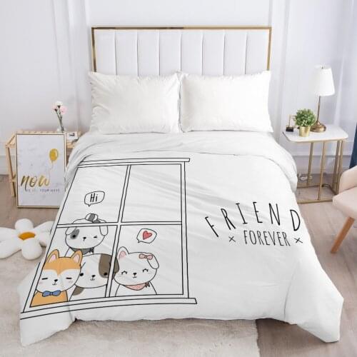 1pc Children Cartoon Duvet cover Quilt/Blanket/Comfortable Case 140x200 Single Size Cute Bedding for child kids baby FRIEND