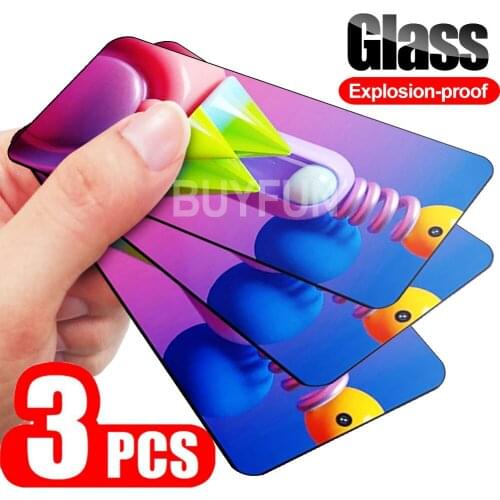 3 PCS Safety Glass For Samsung Galaxy M01 M11 M21 M31S M31 Full Cover Film on samsun glaxy a 21 31S protective tempered glas