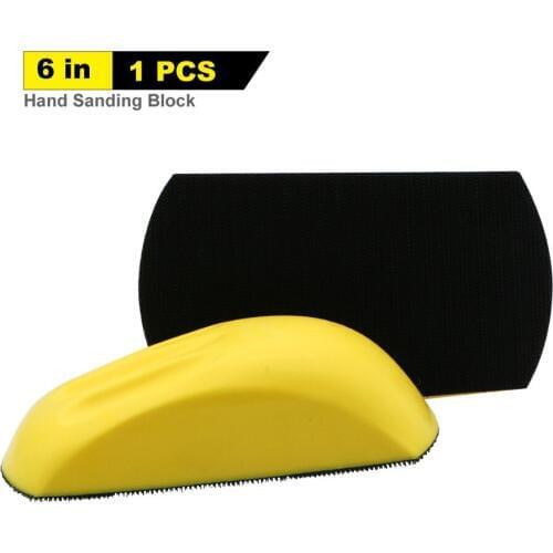 6 Inch Hand Sanding Block for Hook & Loop Sandpaper Hand Pad Polishing Pad Abrasive Tools