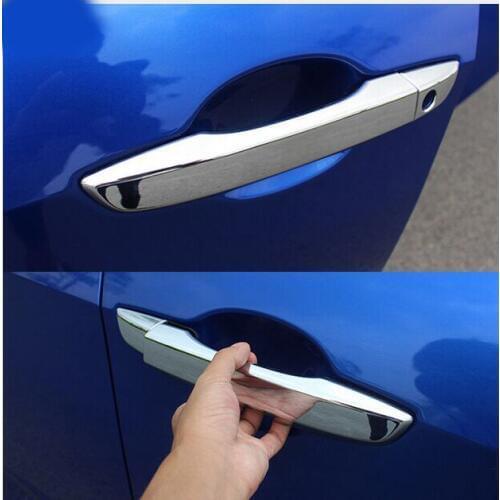 FIT FOR 2016 Honda CIVIC 8PCS CHROME LHD DOOR SIDE HANDLE COVER CAP CATCH KEY HOLE TRIM BEZEL MOLDING GARNISH OVERLAY CAP