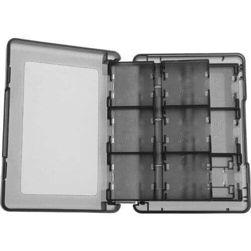 A0NB 28-In-1 Black Game Card Case Holder Cartridge Storage Box for nintendo DS 3DS