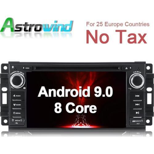 Android 9.0 System 4G RAM Car DVD Player GPS Navigation System Stereo Media Radio for Chrysler Sebring 300C Cirrus Dodge Jeep