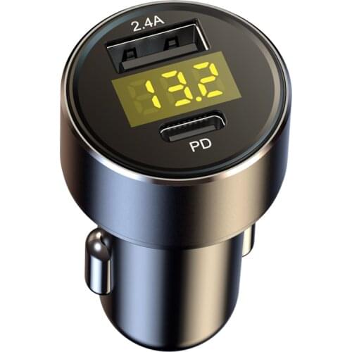 5V 2.4A Car Charger 2-Port Fast Charging For Samsung Huawei iphone 11 8 Plus Universal Aluminum dual USB Car Charger Adapter