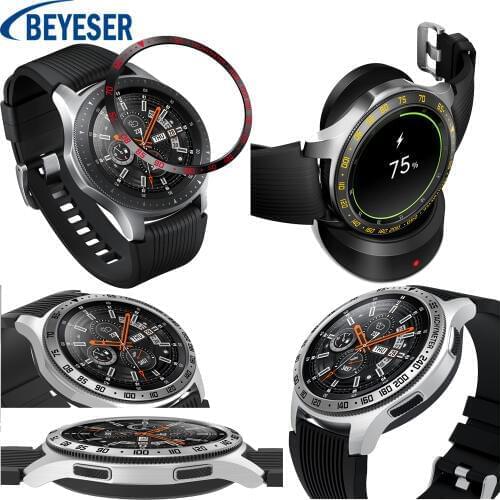 Stainless Steel smart watch Cover For Samsung Galaxy Watch 46MM/gear s3 frontier new Dial Bezel Ring Adhesive Cover Anti Scratch