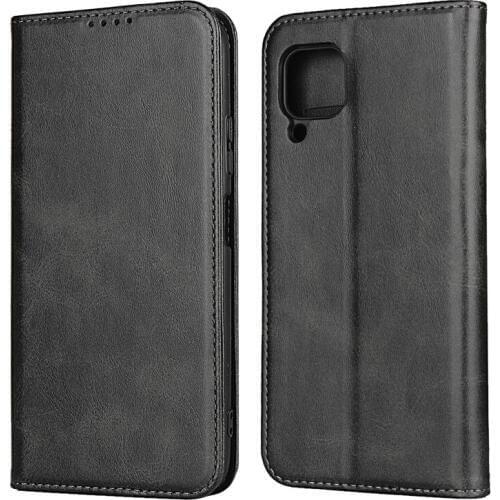 Calf Grain Strong Magnetic PU Leather Case For Huawei Nova 6 SE Flip Stand Wallet Cover Card Pockets cases