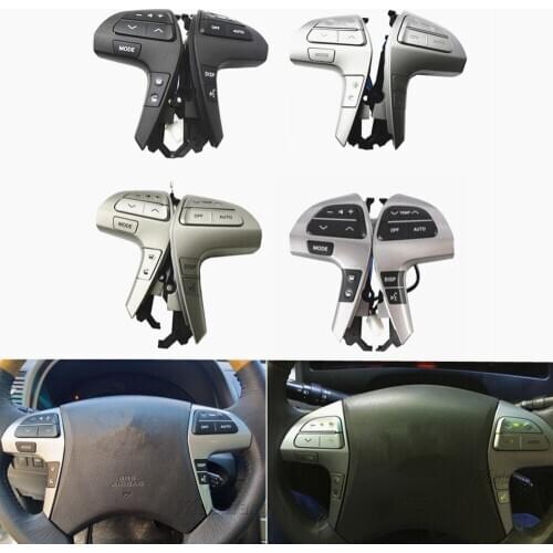 Black & Silver Steering Wheel Audio Control Button For TOYOTA HIGHLANDER 84250-0E220 84250-0E120 84250-0K020