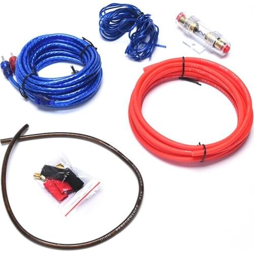 60 AMP Fuse Holder 8GA Power Cable Subwoofer Speaker 1500W Car Audio Wire Wiring Amplifier Installation Kit