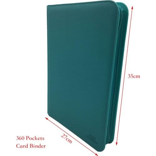 AEGIS GUARDIAN 9-Pocket Double-Sided TCG Card Album Folder, 360 Pockets Side Insert Premium ZIP Card Binder Collector, Sky Blue
