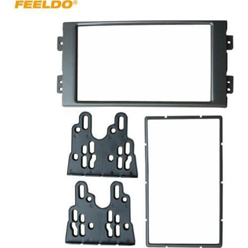 FEELDO Car 2DIN Radio Panel Fascia Frame for MITSUBISHI Savrin 2001-2014 Stereo Face Frame Dash Mount Installaion Kit #HQ5078