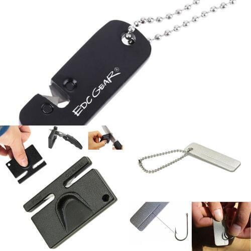 Stone whetstone EDC gear grind knife hone sharpener grindstone mini bushcraft tool keychain sharpen grinder pocket outdoor