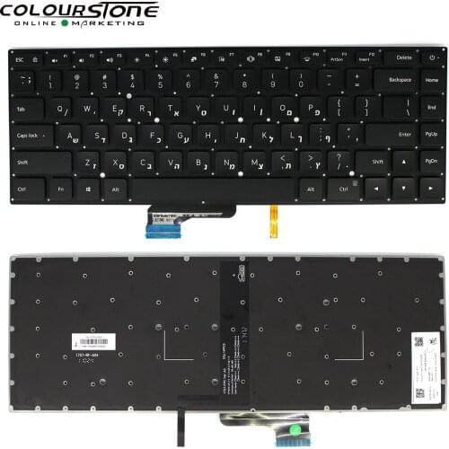 Laptop HB Hebrew Keyboard For Xiaomi Mi Notebook 15.6 RUBY TM1802 TM1802 MX110 TM1709 TM1705 Laptop Black With Backlit Keyboard