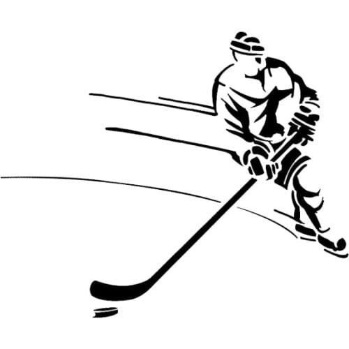 Beautiful Car Stickers Decal Silhouette Hockey Player Decor Car Window Accessories Vinyl Car Styling Apply To Car Window Laptop