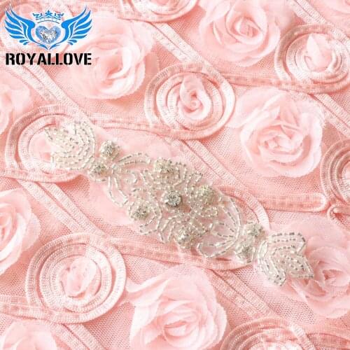 Small Silver rhinestone bride dress applique rhinestone diamante trim crystal embellishments rhinestone wedding sash DIY 50 pcs