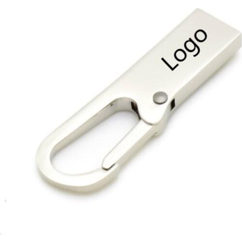 10pcs/lot Free Logo Metal USB Flash Drive Pendrive 128GB 64GB 32GB 16GB Pen Drive 2.0 Waterproof USB Stick U Disk on Key Memory