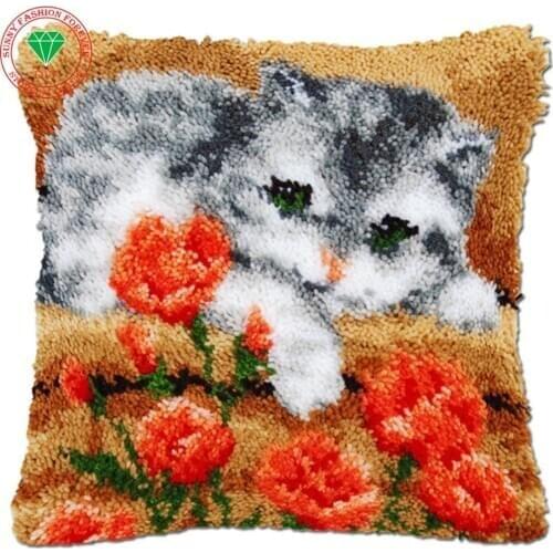 Mat diy set carpet Latch hook rug kits cushion Pillowcase Cross-stitch carpet home pillow diy carpet crochet hooks yarn hook rug