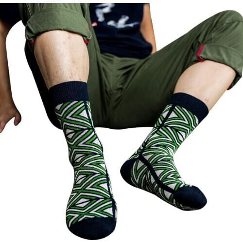 5 Pairs High Quality Trendy Men Socks Warm Autumn Winter Thick Line Comfort Cotton Socks Personality Funny Long Sock Calcetines