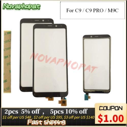 Novaphopat Tested 5.45" Black Sensor For Meizu C9 / C9 pro / M9C Touch Screen Digitizer Front Glass Lens Panel + Tracking