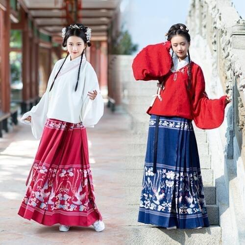 New Fashion Hanfu Female Fairy Skirt Retro Daily Hanfu Improvement Chinese Style Performance Clothing Chinese Folk Dance Costume