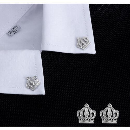 Kroean New Crown Brooch Pin Retro Metal Lapel Pin Mens Suit Shirt Badge Collar Pin Jewelry Luxury for Women Accessories Gifts