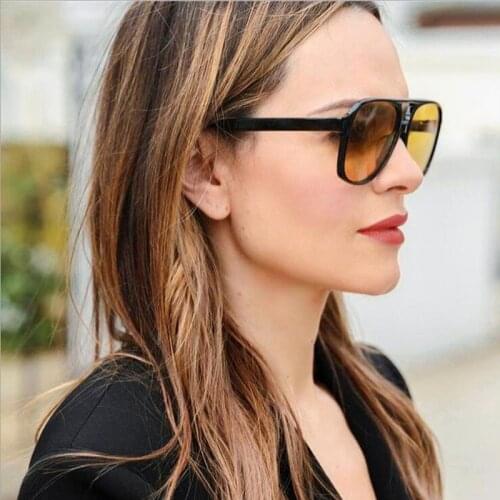 New Arrive Big Frame Sunglass Women Fashion Pilot Gradient UV400 Sunglasses S5144