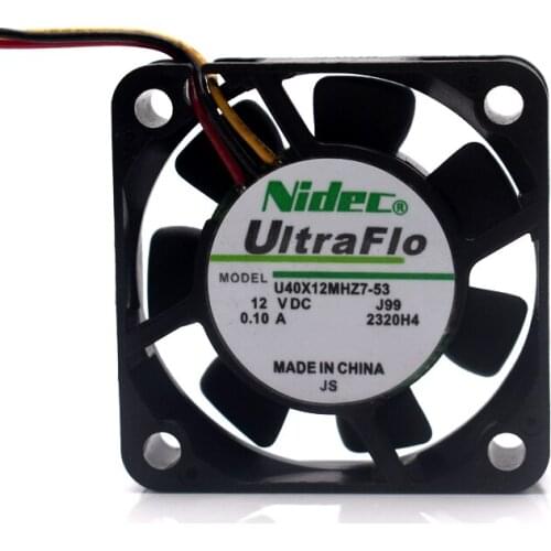 NIDEC U40X12MHZ7-53 4010 40mm 4cm DC 12V 0.1A NBR bearing axial cooling fan