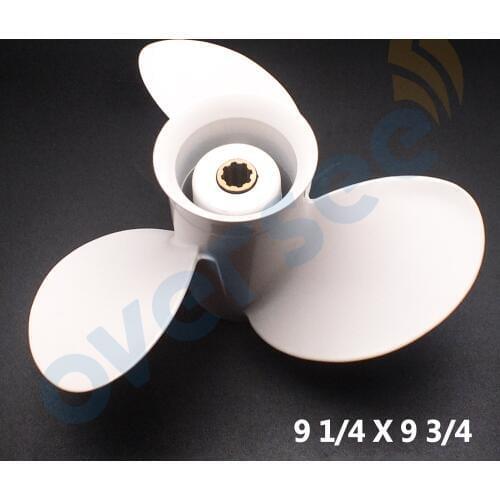 OVERSEE Propeller 683-45952-00-EL 9 1/4x9-3/4-J For YAMAHA Outboard Motor Motor Parsun Powertec 9.9HP 15HP 9 - 1/4 x 9 - 3/4 -J