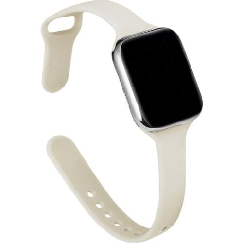For Apple Watch 38mm 42mm 40mm 44mm Silicone Watch Band for IWatch Series 5 4 3 2 1 Sports Bracelet Strap Rubber Band