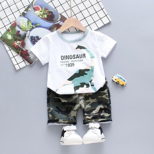 BibiCola Summer Baby Boy Clothes Children Clothing Sets for Boy Toddler Boy Clothes Short Sleeve Shirts +Jeans Denim Shorts Suit