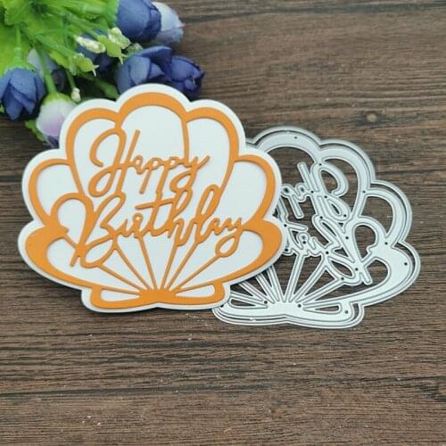 Happy birthday ocean Metal Cutting Dies Stencils For DIY Scrapbooking Decorative Embossing Handcraft Die Cutting Template
