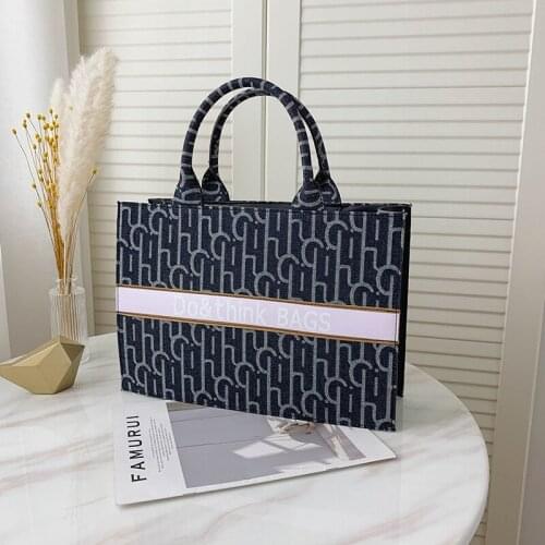 Shopper Women Bag Luxury Designer Purses and Handbag for Women 2021 Girls Casual Large Capacity Female Letters Canvas Totes Bags