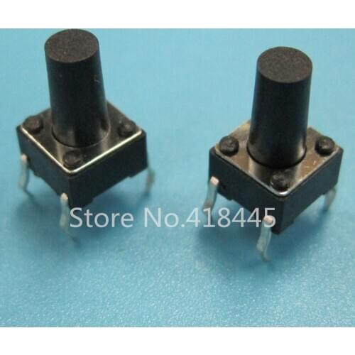 Tact switch 6x6 1000PCS TS6615FDRH push button switch Tact Switch 6x6x15 DIP RoHS High Quality 260gf