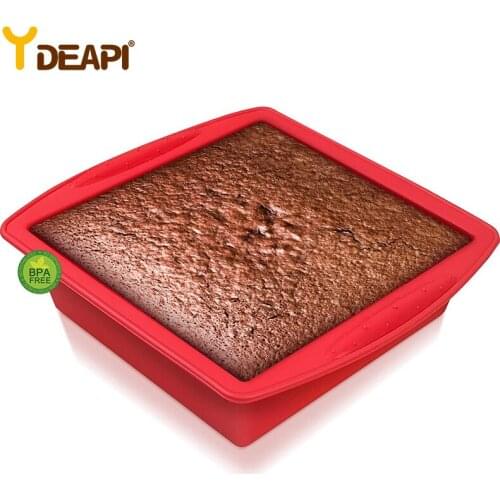 YDEAPI Food grade Non-stick Square Silicone Cake Mold Cake Pan Baking Pans Mould Bread Mold Bakeware DIY Cake Tools