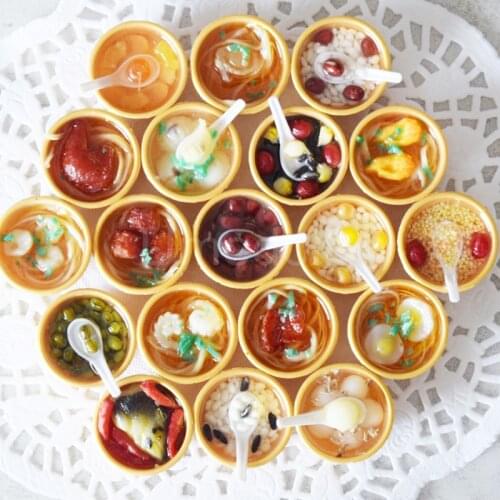 1PCS 1/6 Scale Miniature Dollhouse Noddle Syrup Bowl Chinese Mini Play Food for Doll Blyth House Kitchen Toy Accessories