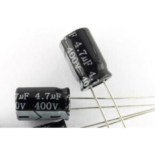 10pcs Higt quality 400V4.7UF 8*12mm 4.7UF 400V 8X12MM Electrolytic capacitor