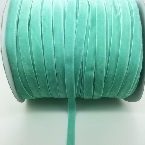 5 Yards 3/8 "10mm Cyan Velvet Ribbon Headband Clips Bow Wedding Decoration