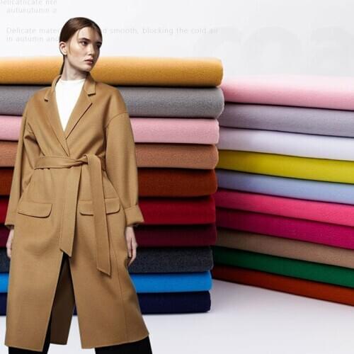 50*150cm Thickening double-sided Wool Cashmere Cloth Pure Color Imitation Wool Clothing DIY Winter Coat Fabric